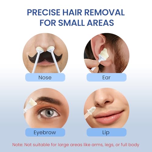 Nose Hard Wax Beads Refill for Men, Nose and Ear Hair Removal, Gentle & Precision Waxing for Sensitive Skin, Portable Home & Travel Wax Beads Only, 100g/3.53oz