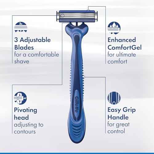 Gillette Sensor3 Comfort Men's Disposable Razors, 12 Razors