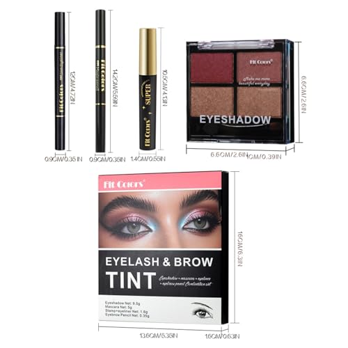 4-in-1 Eye Makeup Kit with Eyeshadow, Eyeliner & Brow Pencil