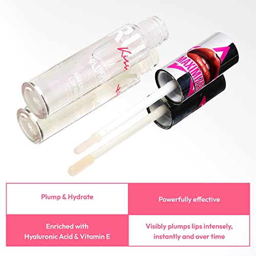 Ruby Kisses Hyaluronic Lip Plumper Gloss - High-Shine Volumizing