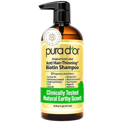 PURA D'OR Anti-Thinning Shampoo with Biotin & Argan Oil