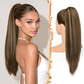 22 Inch Straight Ponytail Extension - Brown Blonde