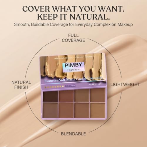 Pimby Dark Full Coverage Concealer - Lightweight, Blendable, Natural Finish