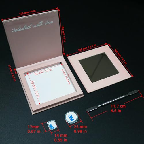 Pink Empty Magnetic Makeup Palette with Mirror & DIY Kit