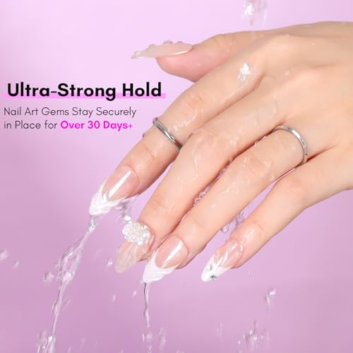 Makartt Nail Rhinestone Glue with Brush Kit 15g for Nail Art & Crafts