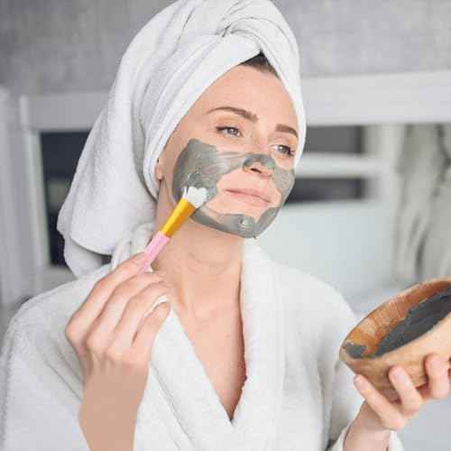 2 Pcs Silicone Face Mask Brush Silicone Mask Applicator Soft Silicone Facial Mud Mask Brushes Face Mask Beauty Tools Hairless Applicator Tool for Body Lotion Butter Clay Mask DIY Mask (Blue + Pink)