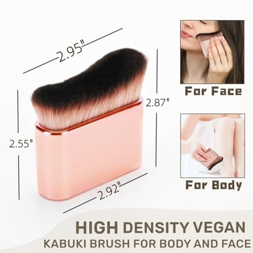 Soushop Self Tanner Brush - Large Body Makeup Brush for Self Tanning, Kabuki Brush for Body Foundation Brush Makeup Brush for Fake Tan, Self Tanning Mousse Blending Brush Sunless Tanner Brush