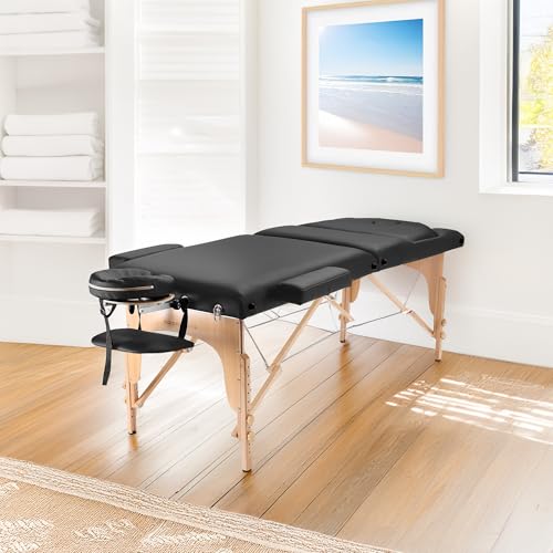 Saloniture Professional Portable Massage Table with Backrest