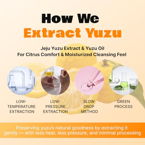 LALARECIPE Yuzu Self-Foaming 3-in-1 Facial Cleanser ? Korean Daily Face Wash with AHA BHA PHA for Gentle Exfoliation and Pore Care ? Hydrating Cleanser for Dry and Sensitive Skin (200ml/ 6.6 fl oz)
