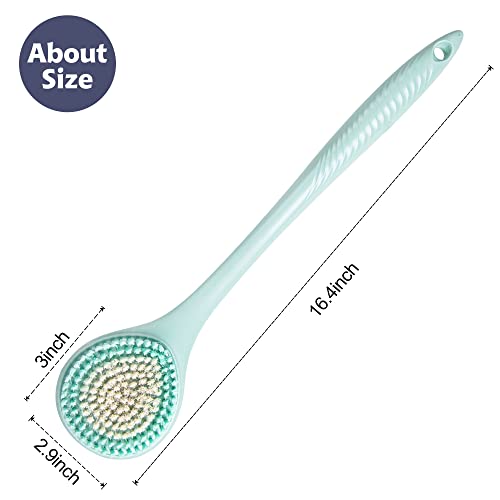 BEDELITE Back Scrubber Shower Brush 16.4 Inch Long Handle