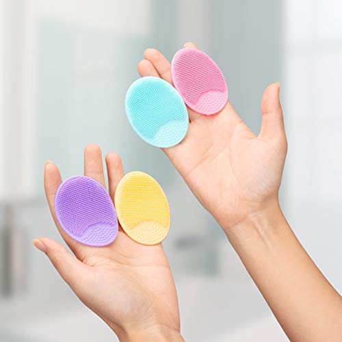 Multi-Colored Silicone Face Scrubber Set - Deep Cleansing & Exfoliating Pads