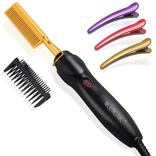 Ceramic Heating Hair Straightener Comb - Fast 20s Heat