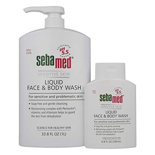 SEBAMED Liquid Face and Body Wash (1 Liter) (1L + 200mL Bundle)