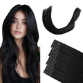 XDhair 14-Inch Invisible Tape in Human Hair Extensions - Jet Black