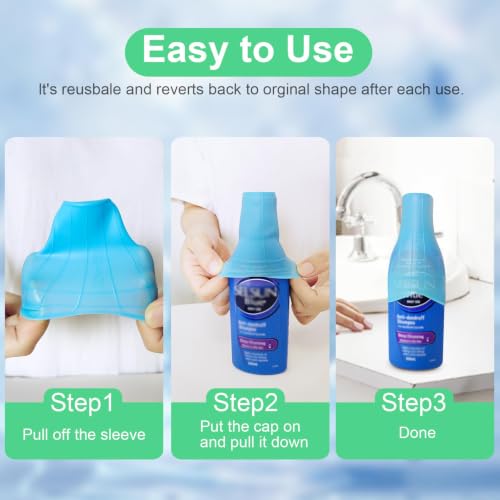 8 Pack Silicone Bottle Covers for Travel Leak-Proof & Elastic Fit