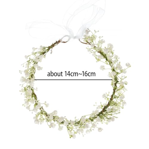 Adjustable Flower Crown Floral Headband for Weddings