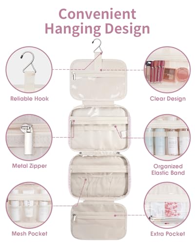 Narwey Hanging Toiletry Bag for Women – Travel Makeup Organizer