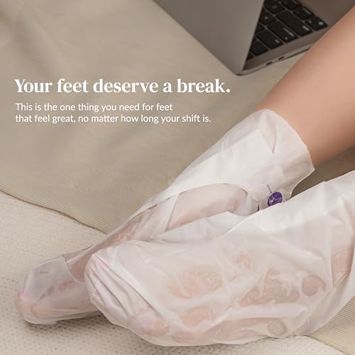 Epielle Relaxing Foot Mask Socks (6 Pack) - Moisturizing Lavender & Melatonin