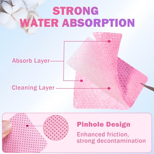 Makartt Lint-Free Nail Wipes - 1000 PCS Super Absorbent Pads