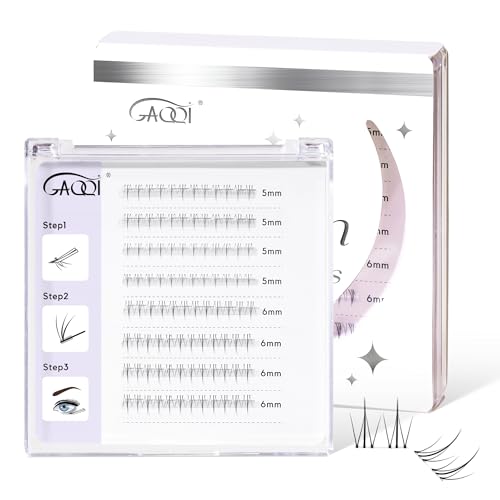 Bottom Lash Clusters Natural Clear Band 5mm+6mm 48pcs