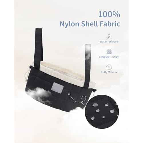 Narwey Christmas Gifts Barrel Drawstring Makeup Bag, Large Quilted Puffer Cosmetic Bag, Puffy Make Up Bags, Travel Toiletry Bags for Women Toiletries Organizer, Teen Girl Gifts (Black) (Patent)