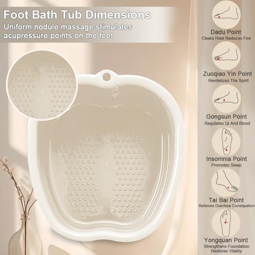 Large Foot Soaking Tub - Durable Foot Bath Basin for Relaxation