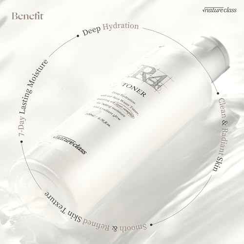 R4 Hydrating Rice Toner ? Glass Skin, Toner for Face, Deep Moisturizing, Rice Water, Hyaluronic Acid, Squalane, Korean Skin Care, Fragrance Free, Sensitive Skin, 6.76 fl oz