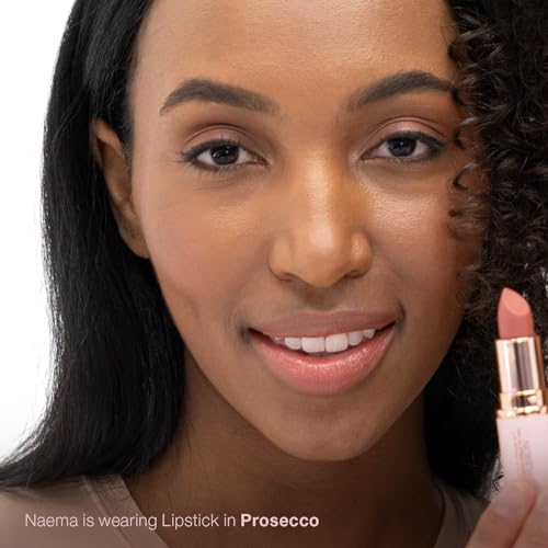 Mineral Fusion Long-Lasting Lipstick, Vivid & Smudge-Free Lip Color with Avocado Oil, Cocoa Seed Butter, Free of FD&C Dyes, Paraben and Gluten, Prosecco