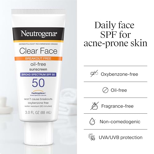Neutrogena Clear Face Sunscreen Lotion SPF 50 Oil-Free