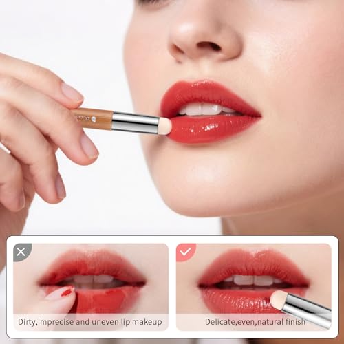 DUcare Portable Lip Brush with Cap | Travel Makeup Brush