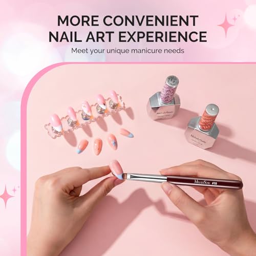 MelodySusie Size 10 French Manicure Brush with Holder - Nail Art Tool
