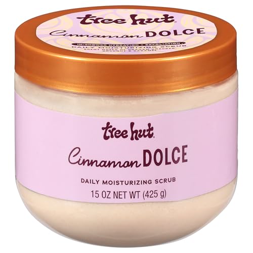 Tree Hut Cinnamon Dolce Daily Moisturizing Scrub, Whipped Foamy Exfoliating Body Scrub, Hydrating & Moisturizing Formula for Soft, Radiant Skin, 15 oz