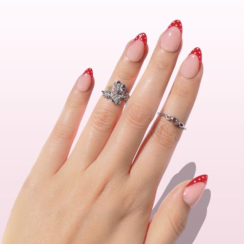 Nail Reformation Milky Pink Short Almond Press-On Nails - Strawberry Seed, 16 Sizes, 32 Pieces