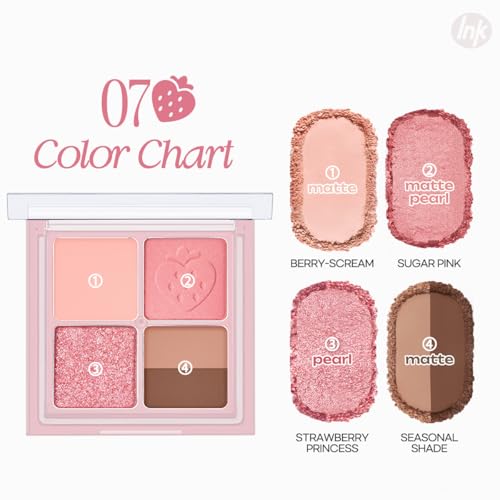 Peripera Ink Pocket Eyeshadow Palette - 4 Shades, Long-Lasting
