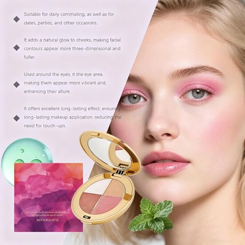 4-in-1 Eye & Cheek Palette - Radiant Glow Highlighter & Eyeshadow