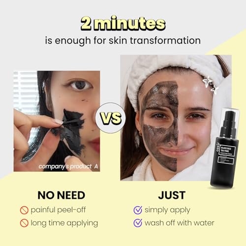 Coxir TXA Black Rice Pore Mask ? Korean 3-in-1 Wash-Off Mask Serum| Pore Purifying, Blackhead Care, Hydrating, Skin Toning Treatment with TXA & Black Rice |Vegan K-beuaty Face Mask [50ml/1.69 fl.oz]