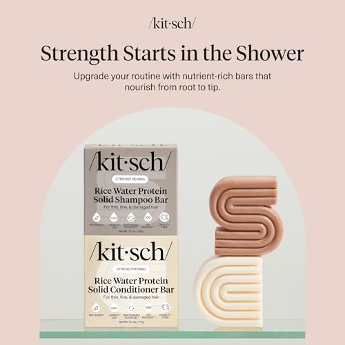 Kitsch Rice Water Solid Shampoo & Conditioner Bar Set (2-Piece)