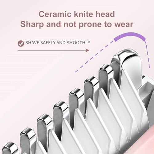 Bikini Trimmer for Women,2 in 1 Dual Head Bikini Shaver & Body Shaver,Cordless & Waterproof Electric Bikini Trimmer for Women, Painless Hair Removal with Silky Glow Finish,New Pink