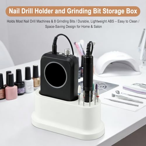 Nail Drill Stand with 8-Bit Organizer | Universal Desktop Holder