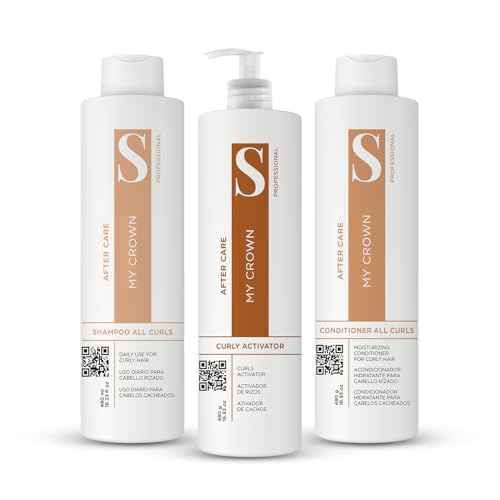 MyCrown Curly Hair Shampoo Conditioner & Curl Cream Kit — Home Care 3-Unit Pack
