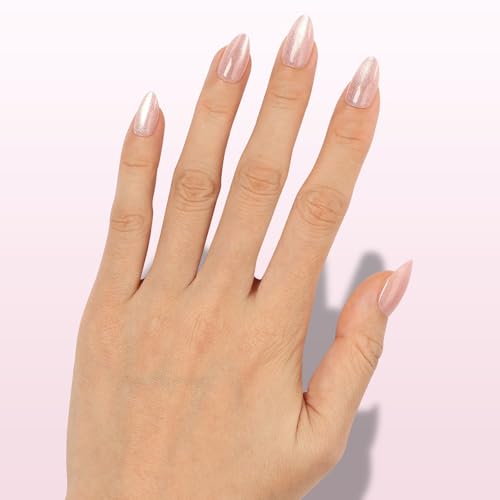Soft Pink Almond Press-On Nails - 32 Piece Salon Quality Kit