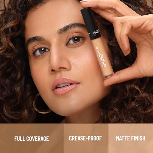 Swiss Beauty Liquid Light Weight Concealer With Full Coverage |Easily Blendable Concealer For Face Makeup With Matte Finish | Shade- Porcelain, 6G