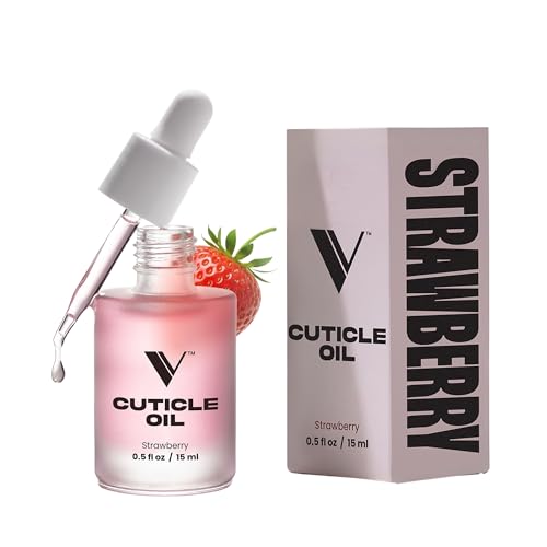 V Beauty Pure Cuticle Oil - Non-Greasy Strawberry Nail Care Oil (15ml)