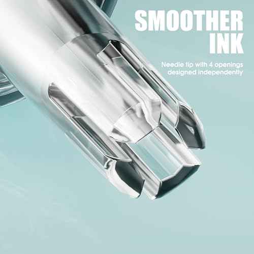 Dragonhawk Yue Professional Tattoo Needles - 20Pcs 1209RL Round Liner Tattoo Cartridges 0.35MM Precise Line Work for Tattoo Artists Disposable Needles