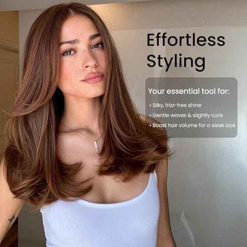 AIMIKE Round Brush for Blow Out, Medium Round Hair Brush with Nano Thermal Ceramic Tech, Quick Blow Drying & Styling, Volumizing Blowout Brushes for Women Medium Hair, 1.7 in Barrel (Not-electric)