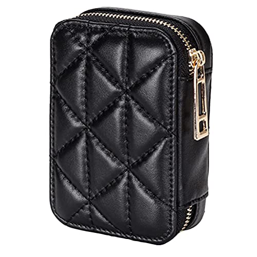 SOIMISS Small Makeup Bag Outdoor Makeup Pouch Lipstick Lip Case Cosmetic Organizer Purse with Mirror for Women