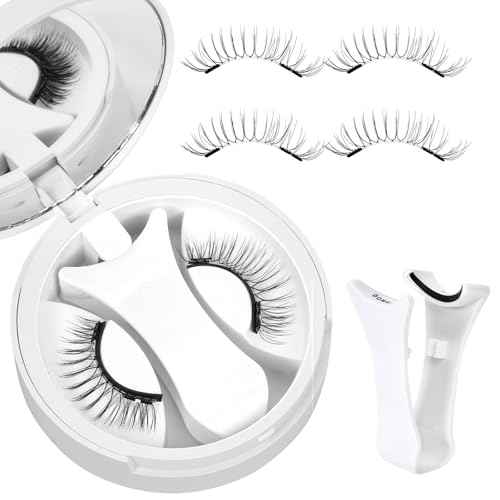Higu clace Magnetic Eyelashes with Applicator Daily Wear Reusable Magnetic Eyelashes Natural Look No Glue Needed Magnet Lashes Soft with Applicator Easy to Apply and Remove£¨G02)