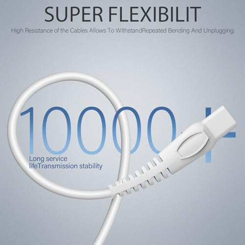 2 PCS Charging Cable Replacement for Krovena Women Electric Shaver, USB Charger Cord for Krovena Razor Trimmer Power Cord, White