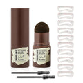 Eyebrow Stamp & Powder Kit with 10 Stencils - Dark Brown