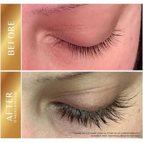 Plant-Based Lash & Brow Growth Serum Bundle: Eyelash Growth Serum 5ML + LUXROS Advanced Eyebrow Growth Serum 5ML - Thick, Strong Lashes & Brows - No Parabens - Made in USA